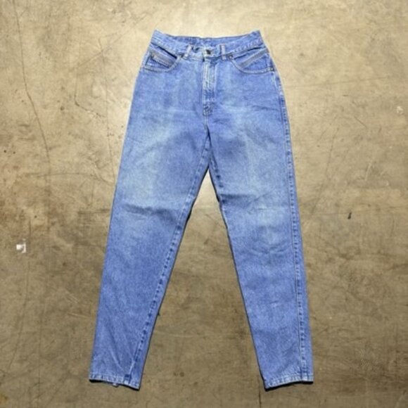 Vintage 90s Levi’s Native Blue High Waist Taper Light Wash Denim Jeans Size 9 Jr - Picture 2 of 14